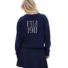 Felpa Fila Sestri a girocollo largo blu navy