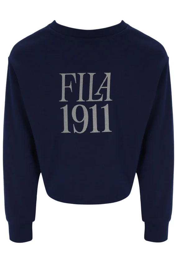 Felpa Fila Sestri a girocollo largo blu navy