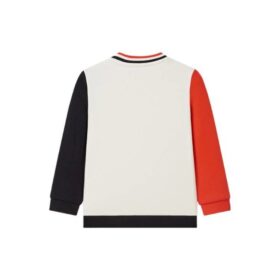 Felpa in cotone a maniche lunghe “White Red”