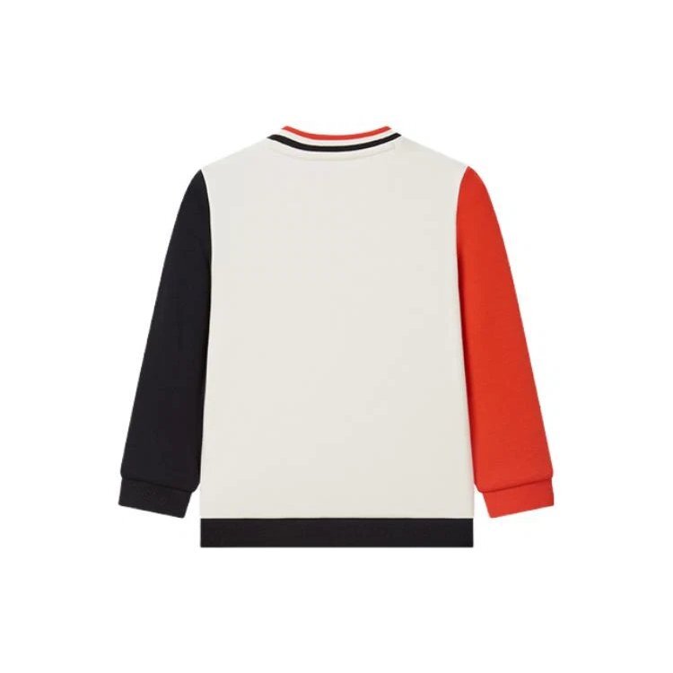 Felpa in cotone a maniche lunghe "White Red"