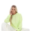Felpa Jorie Wide a girocollo in Shadow Lime