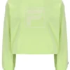 Felpa Jorie Wide a girocollo in Shadow Lime