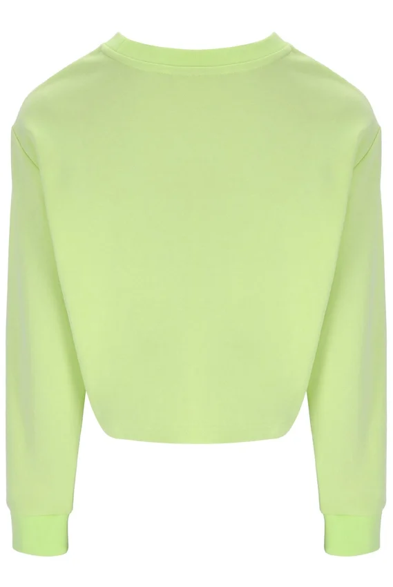 Felpa Jorie Wide a girocollo in Shadow Lime