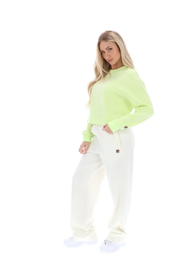 Felpa Jorie Wide a girocollo in Shadow Lime