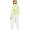 Felpa Jorie Wide a girocollo in Shadow Lime