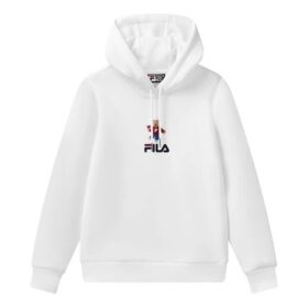 Felpa sportiva a maniche lunghe con cappuccio, bianca