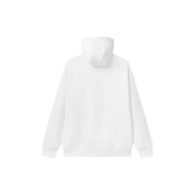 Felpa sportiva ampia con cappuccio e maniche lunghe, bianca