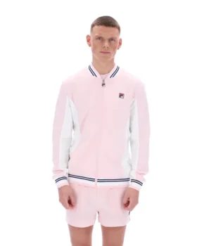 Felpa sportiva da baseball Settanta rosa pallido