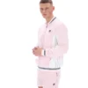 Felpa sportiva da baseball Settanta rosa pallido