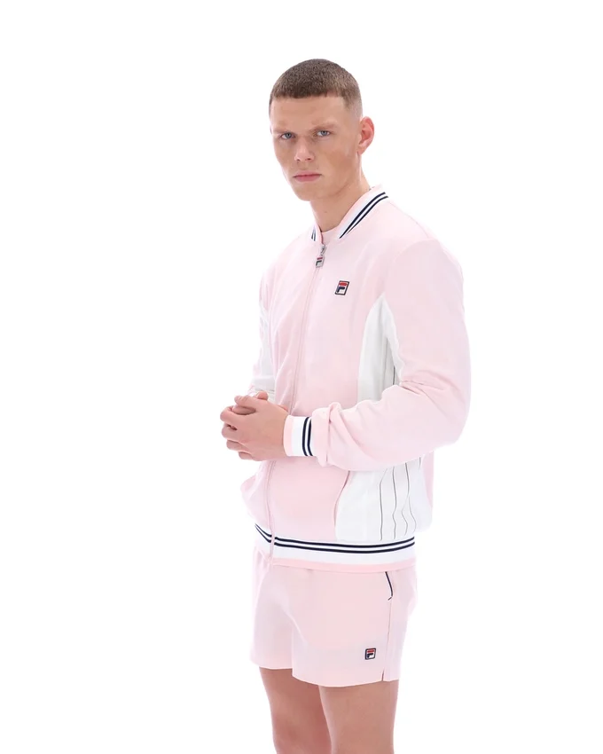 Felpa sportiva da baseball Settanta rosa pallido