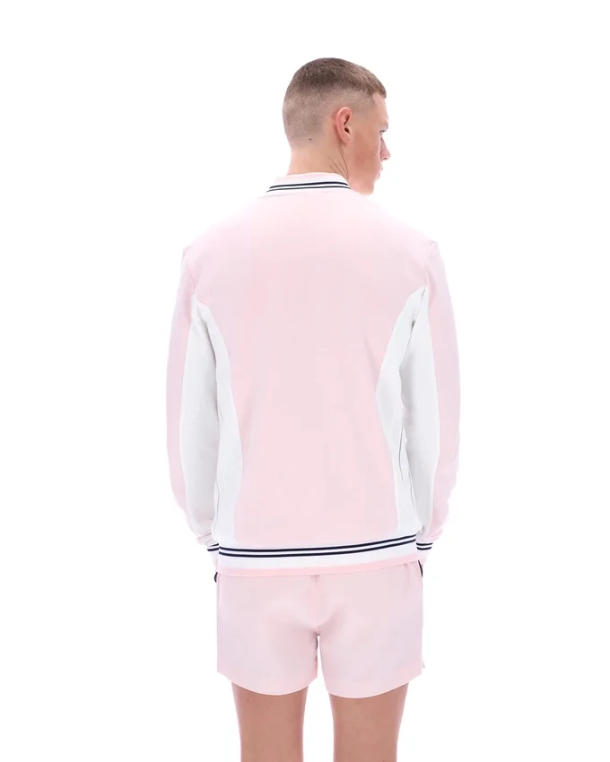 Felpa sportiva da baseball Settanta rosa pallido