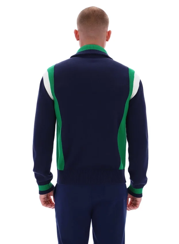 Felpa sportiva in maglia Fila Navy Cortez con blocchi di colore