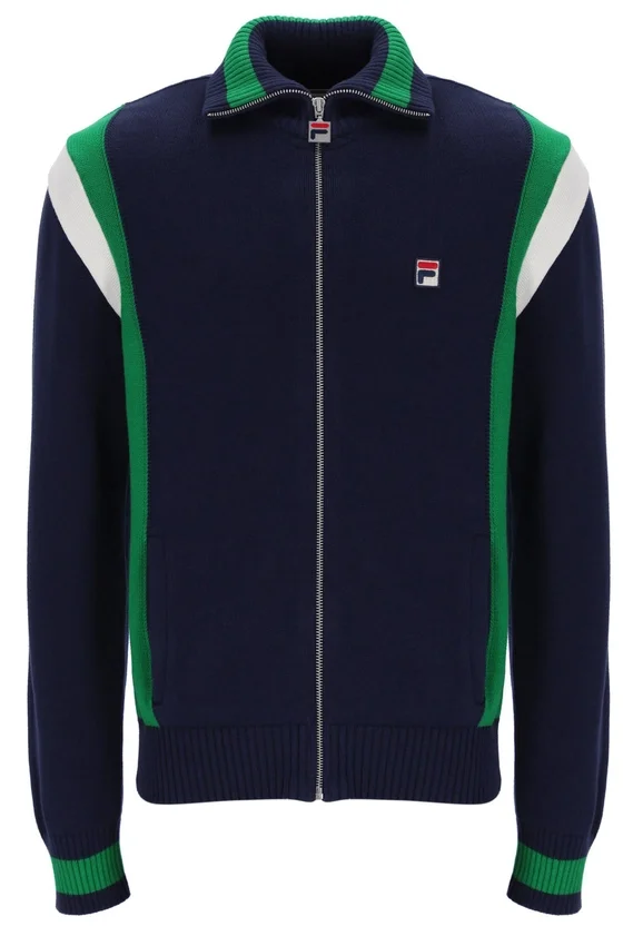 Felpa sportiva in maglia Fila Navy Cortez con blocchi di colore