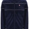 Felpa sportiva in velluto Fila Vittorio blu navy
