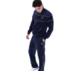 Felpa sportiva in velluto Fila Vittorio blu navy
