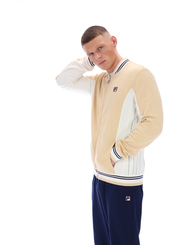 Felpa sportiva Settanta in beige classico