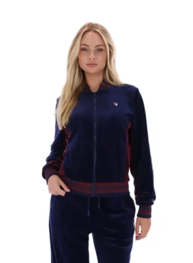 Fila Felpa da baseball Jenesis blu navy con zip