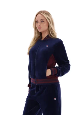 Fila Felpa da baseball Jenesis blu navy con zip