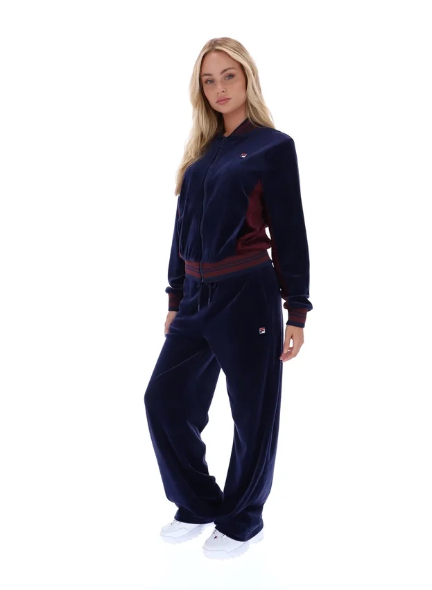 Fila Felpa da baseball Jenesis blu navy con zip