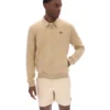 Giacca classica in pelle scamosciata Francesco beige