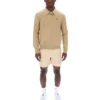 Giacca classica in pelle scamosciata Francesco beige