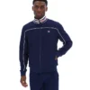 Giacca da tuta Fila Federico con collo a punta blu navy
