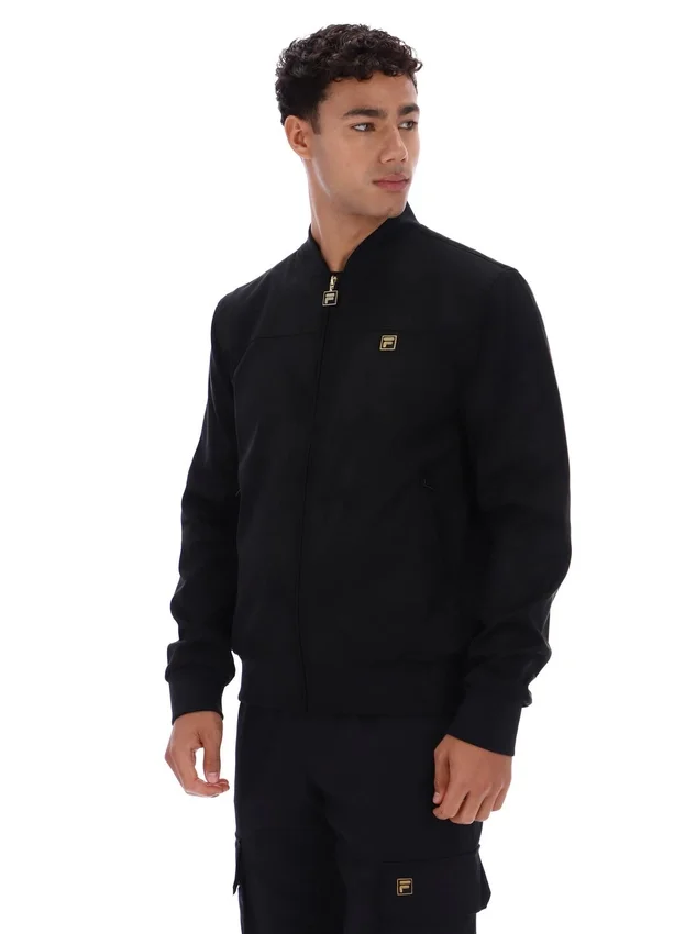Giacca Dean nera in finta pelle scamosciata con zip integrale