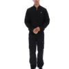 Giacca Dean nera in finta pelle scamosciata con zip integrale