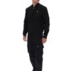 Giacca Dean nera in finta pelle scamosciata con zip integrale