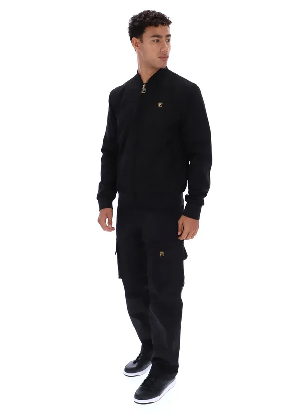 Giacca Dean nera in finta pelle scamosciata con zip integrale