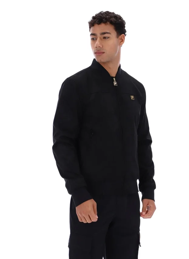 Giacca Dean nera in finta pelle scamosciata con zip integrale