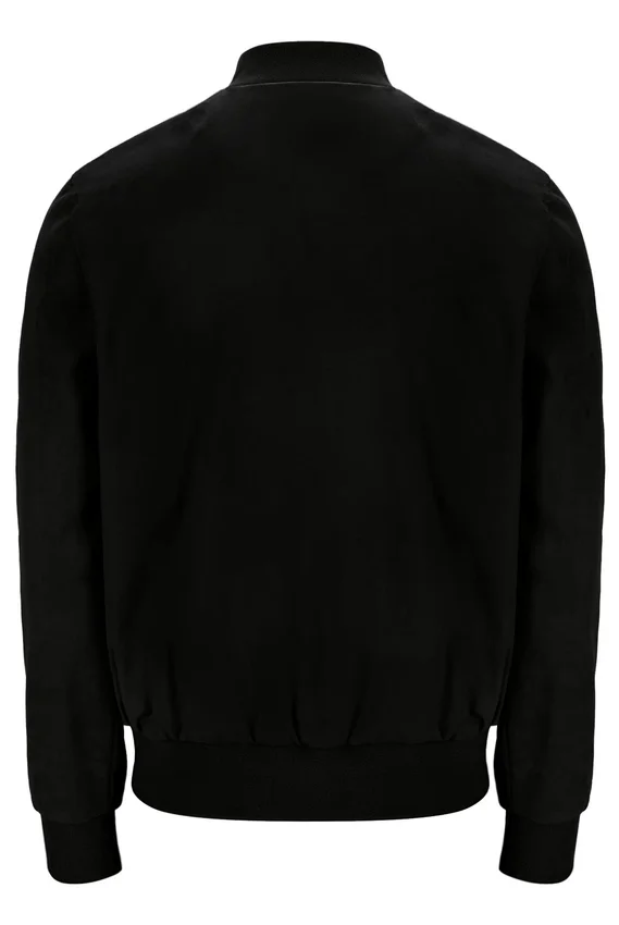 Giacca Dean nera in finta pelle scamosciata con zip integrale