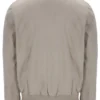 Giacca Dean vintage color kaki in finta pelle scamosciata con zip integrale