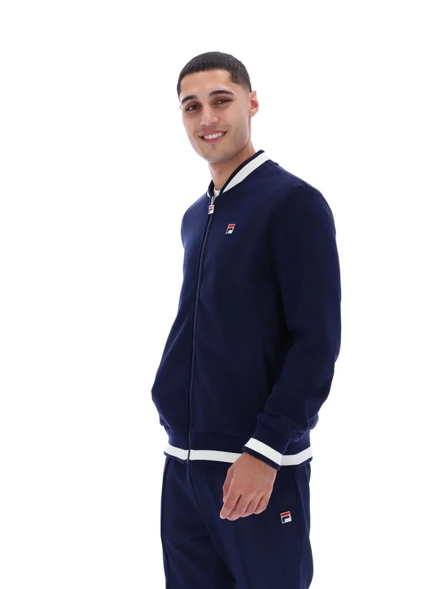 Giacca Fila Navy Gabe in maglia a nido d'ape
