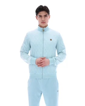 Giacca Hanay con motivo a rombi in rilievo in blu sterling