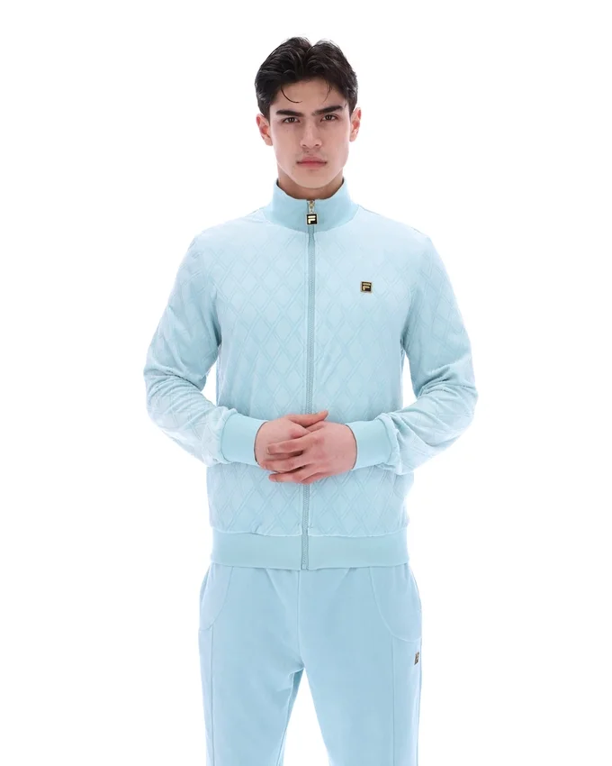 Giacca Hanay con motivo a rombi in rilievo in blu sterling