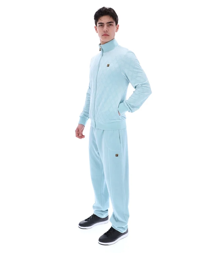 Giacca Hanay con motivo a rombi in rilievo in blu sterling