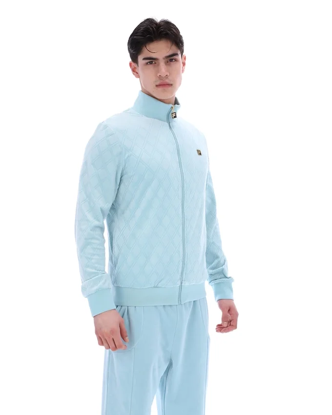 Giacca Hanay con motivo a rombi in rilievo in blu sterling