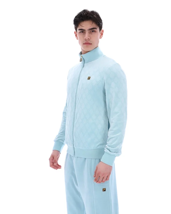 Giacca Hanay con motivo a rombi in rilievo in blu sterling