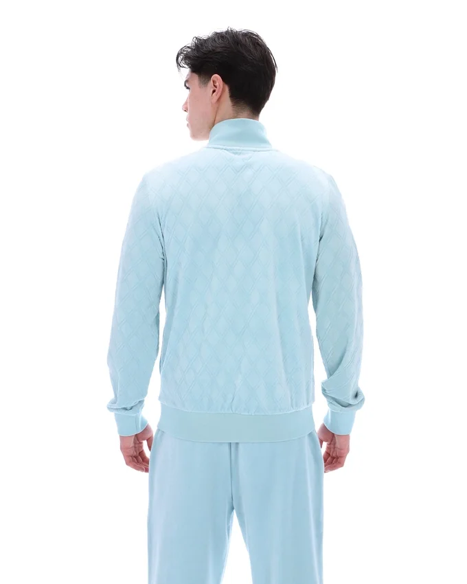 Giacca Hanay con motivo a rombi in rilievo in blu sterling