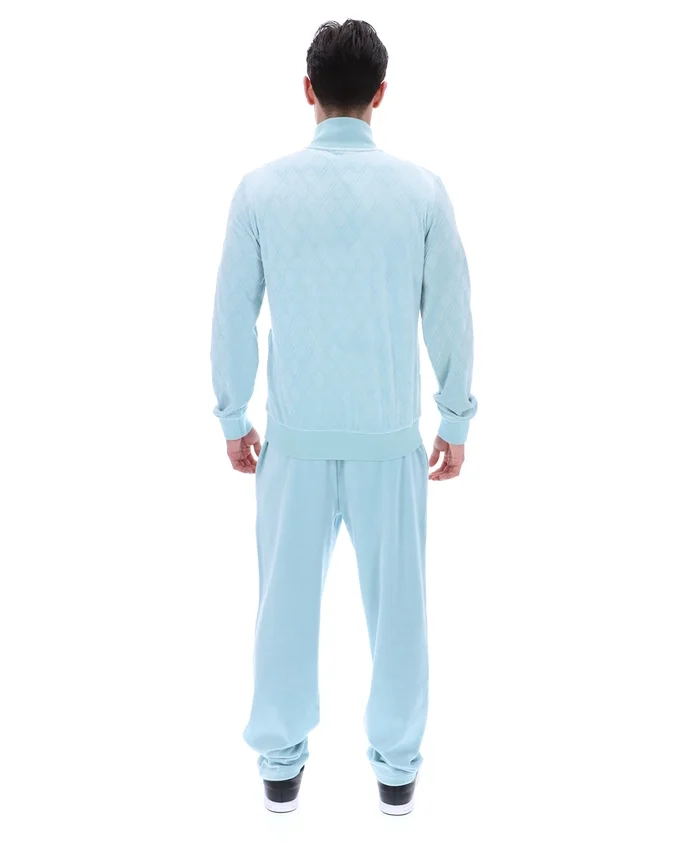 Giacca Hanay con motivo a rombi in rilievo in blu sterling
