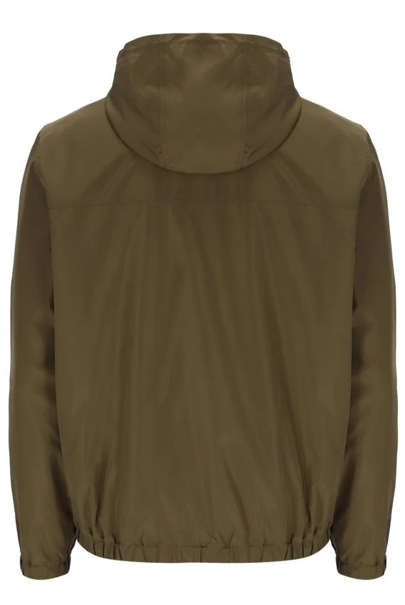 Giacca Ian con zip integrale in verde oliva scuro