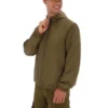 Giacca Ian con zip integrale in verde oliva scuro