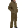 Giacca Ian con zip integrale in verde oliva scuro