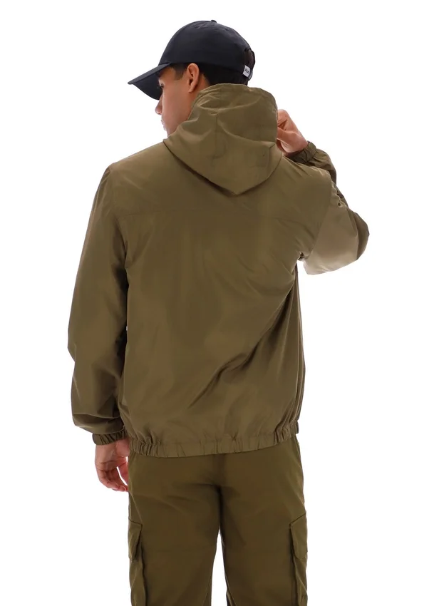 Giacca Ian con zip integrale in verde oliva scuro