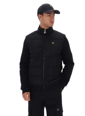 Giacca imbottita con zip integrale Jerry nera