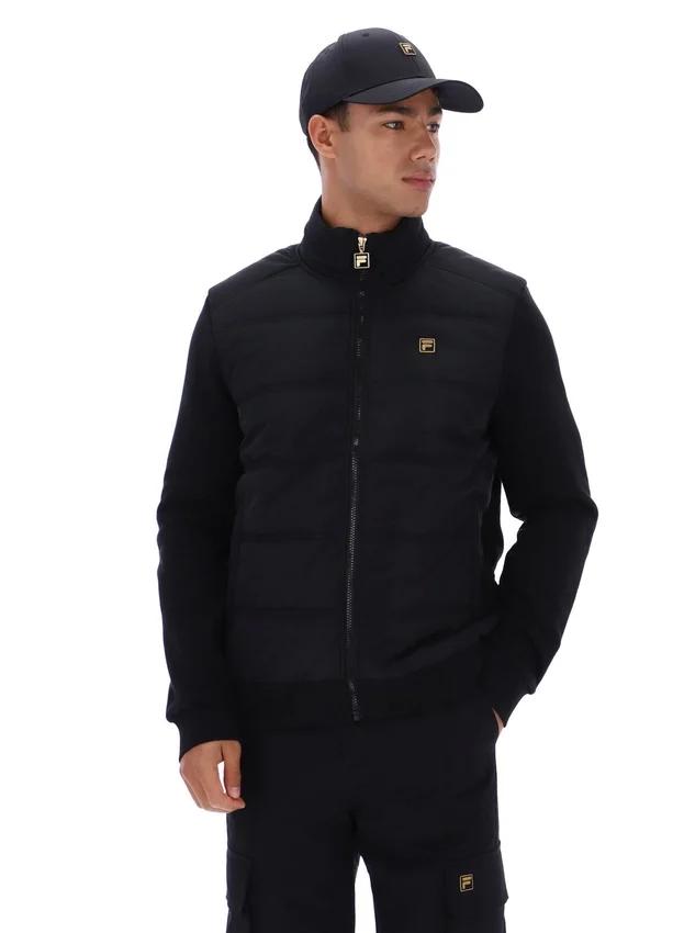 Giacca imbottita con zip integrale Jerry nera