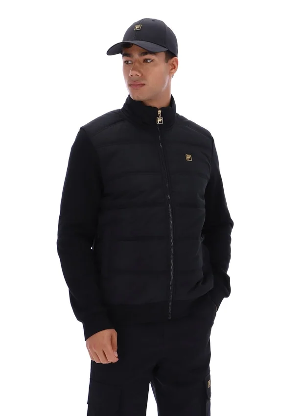 Giacca imbottita con zip integrale Jerry nera