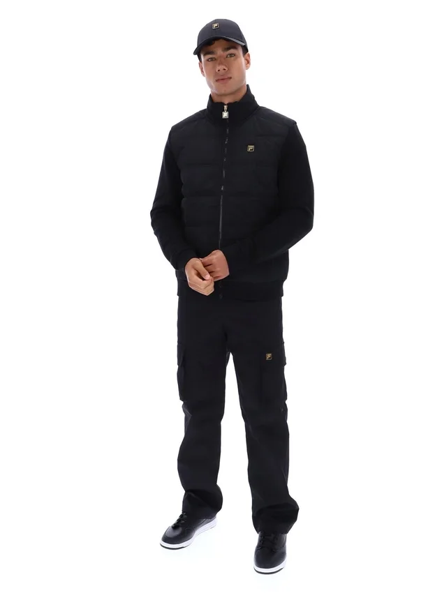 Giacca imbottita con zip integrale Jerry nera