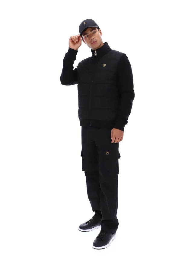 Giacca imbottita con zip integrale Jerry nera